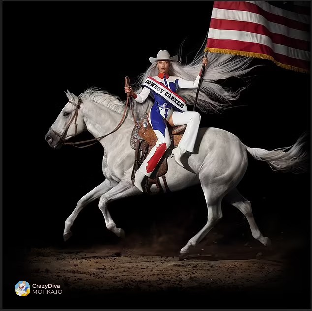 Beyonce poses NUDE with nothing but a sash that reads 'act ii BEYINCÉ' for new album cover for Cowboy Carter