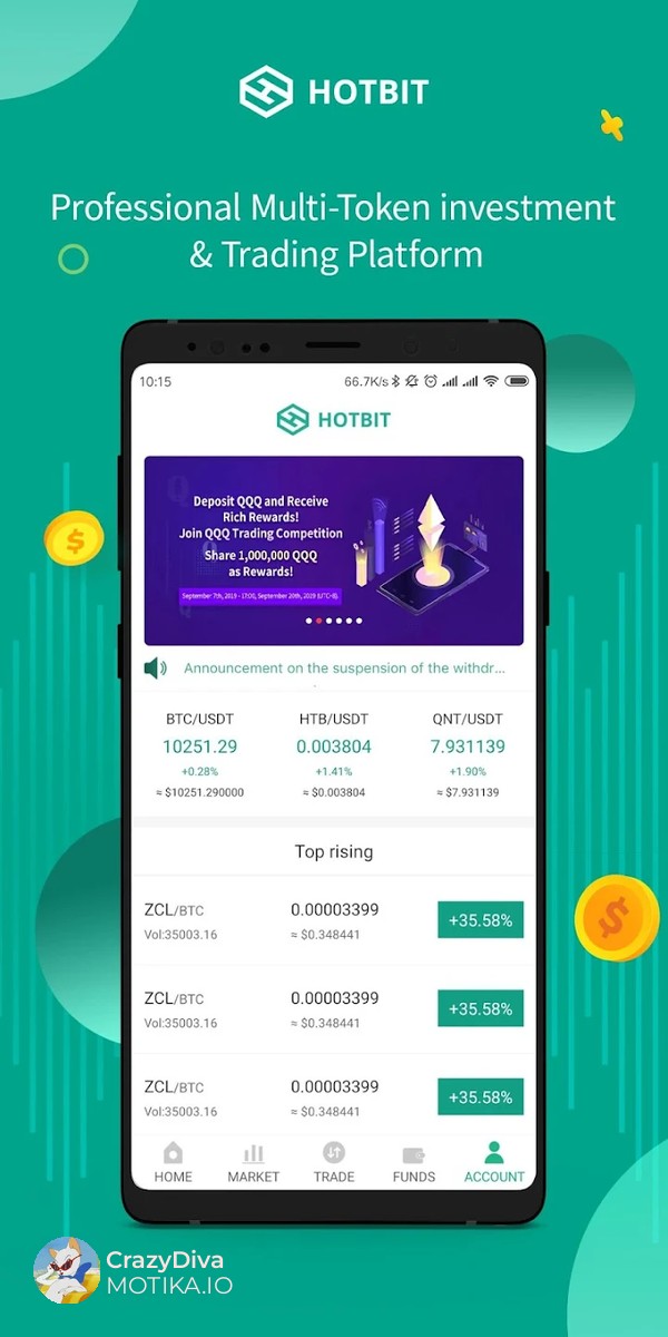 Клучни карактеристики на Hotbit