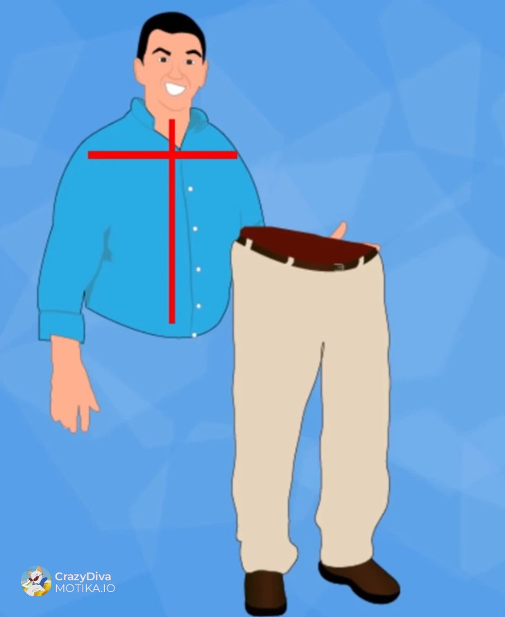 Човек со пресечено тело