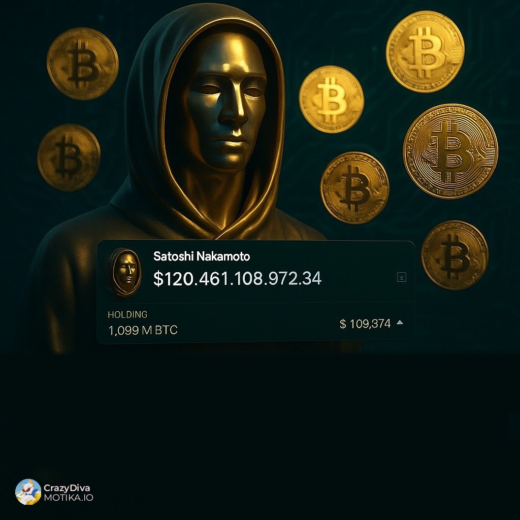 Таинствениот креатор на Биткоин, Сатоши Накамото, сега поседува Биткоини во вредност од 120 милијарди долари што го прави 11-ти најбогат човек во светот