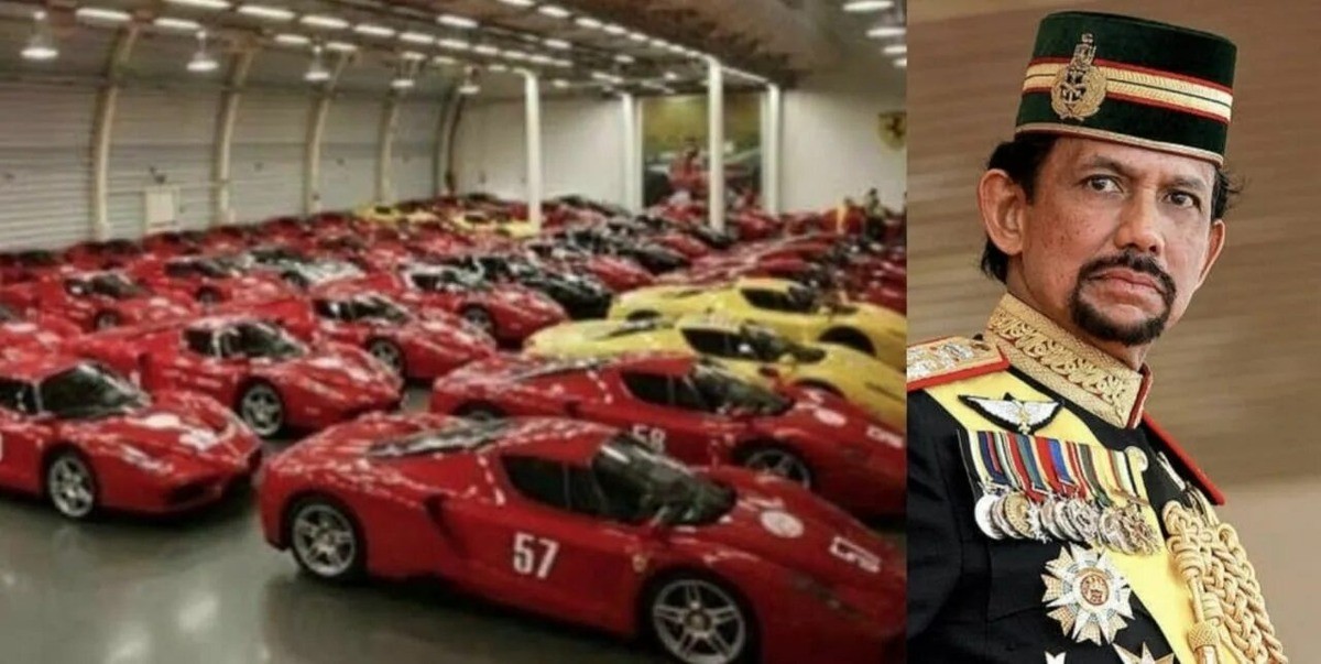 Султанот на Брунеј и фетишот за уникати: 7.000 автомобили, златни авиони и 1.500 дворци, но многу од сѐ тоа – заборавено и покриено со прашина