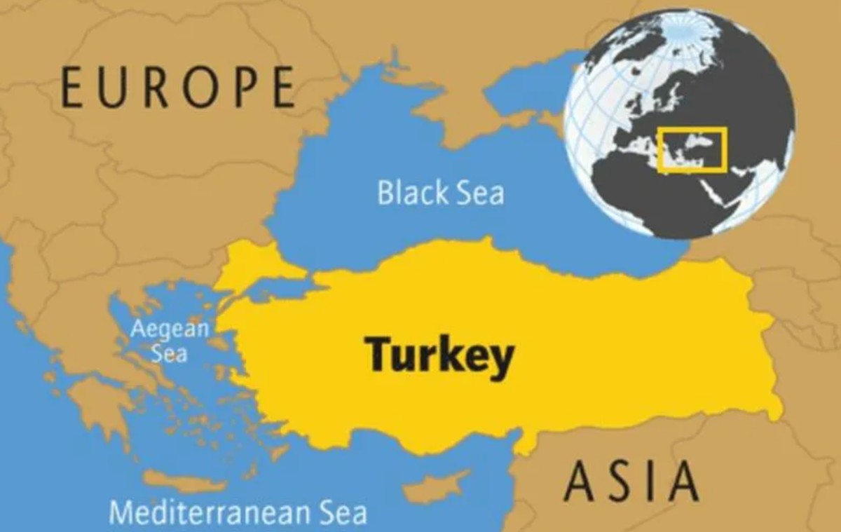 Турција е континентална раскрсница: 97% од територијата е во Азија, само 3% во Европа