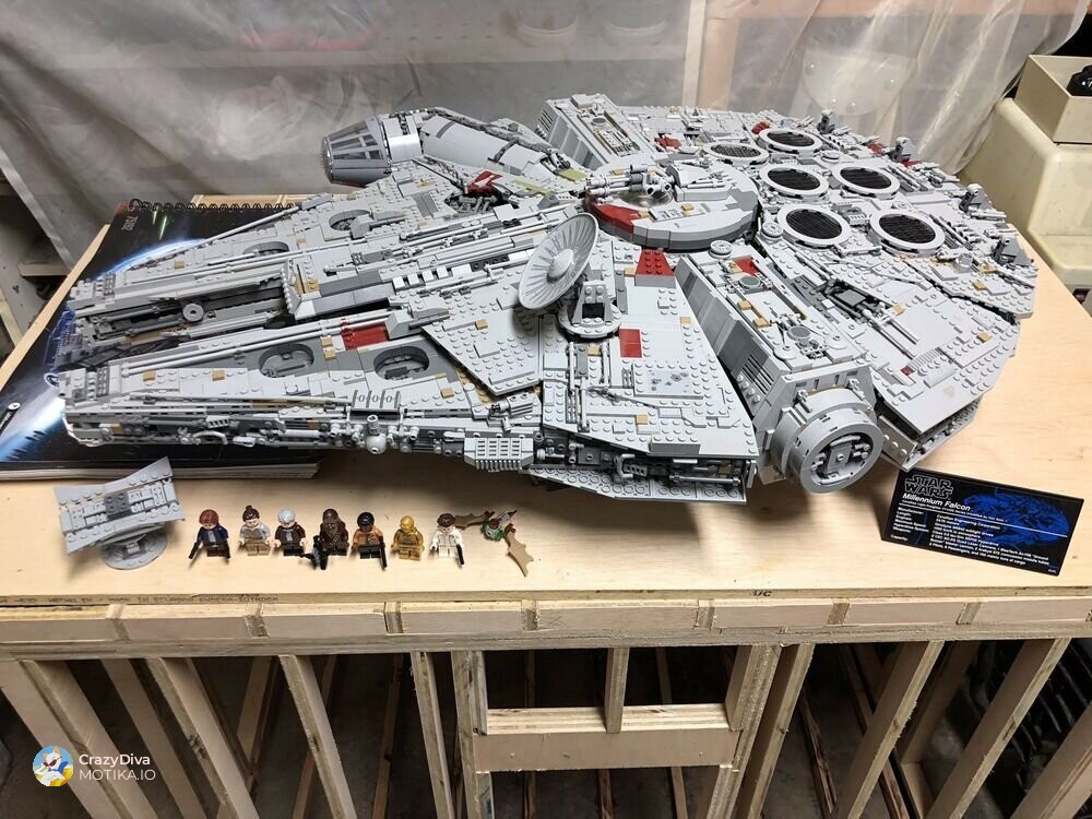 5. Милениумски сокол – 7541 дел: Легенда на Star Wars, ремек-дело од 83x60 см со 10 минифигурки