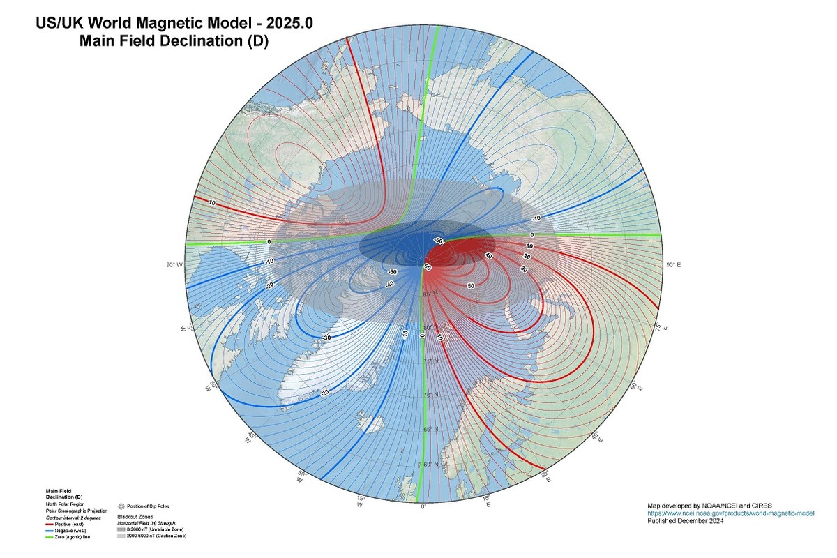The Zones of Darkness: Polar Fields and Unpredictable Signals