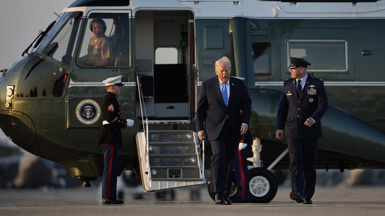 Detención en la intersección: el momento exacto en que Marine One pasó