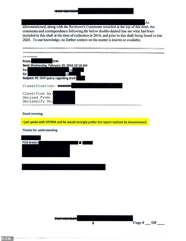 Biden ordenó silenciar un memo de la CIA sobre supuestos lazos corruptos de su familia con Ucrania