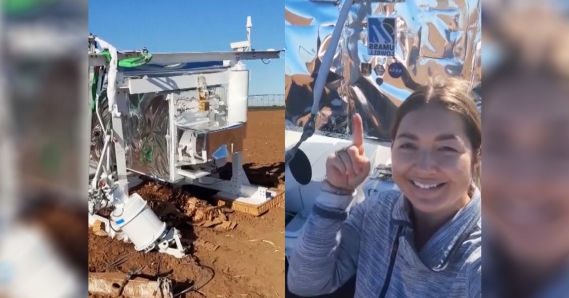 Desembarco desde las nubes: una enorme pieza de la NASA cae del cielo y aterriza en un campo de trigo en Texas