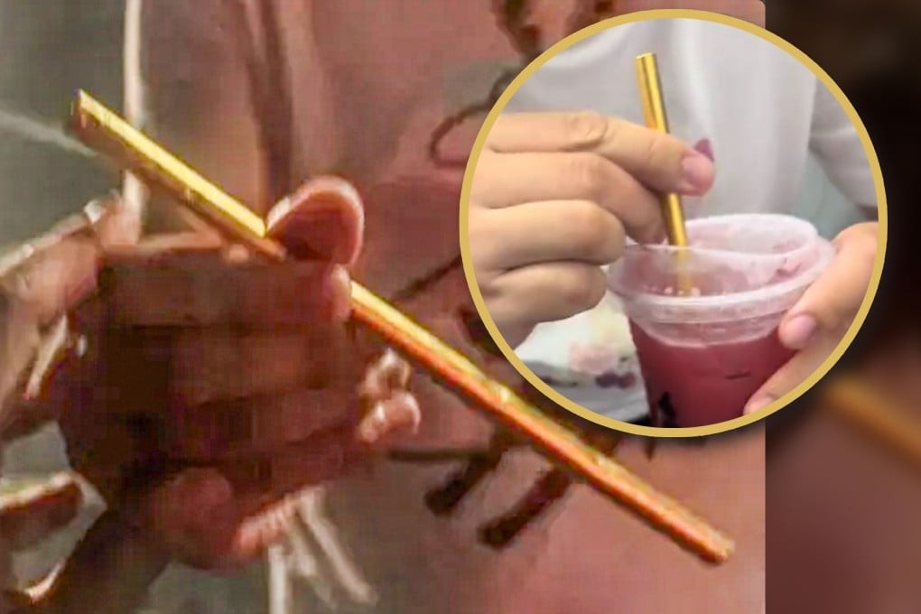 Canudo de ouro para milk tea avaliado em 100 mil yuan cai durante passeio noturno de e-bike