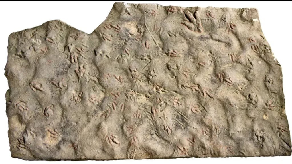 Impronte di dinosauri nei sassi usati come scalini: i fratelli Ding