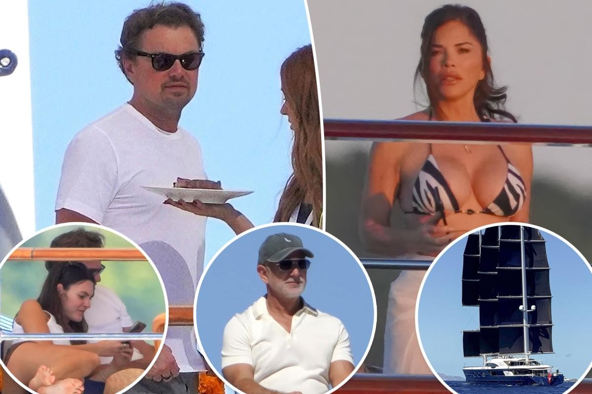 Leonardo DiCaprio et Vittoria Ceretti prennent le soleil sur un superyacht à 250 millions de dollars avec Jeff Bezos et Lauren Sánchez près de Saint-Barthélemy