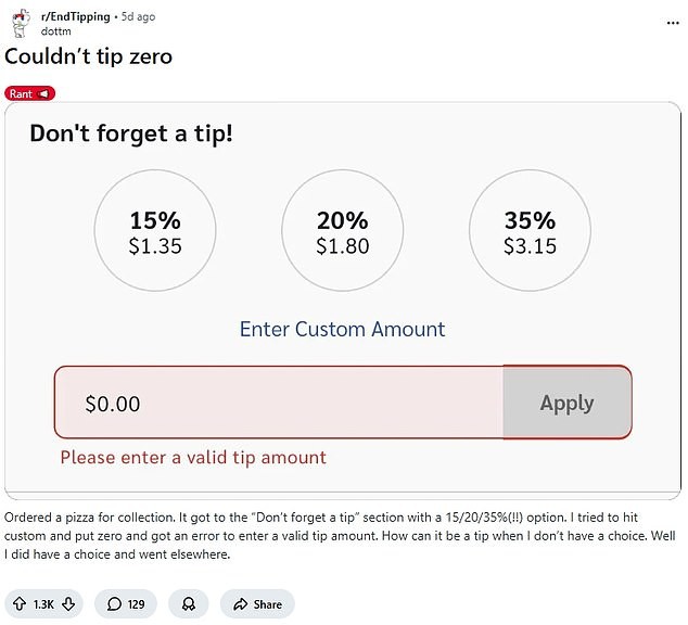 Maryland Restaurant Incident 15 Percent Tip Scribbled Out on $260 Bill and a Prewritten Thank You