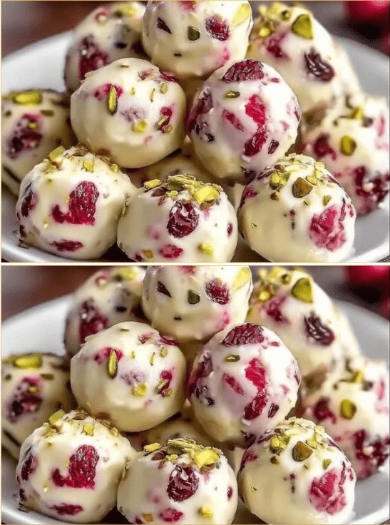 Бомбици од брусница и ф'стаци – совршен десерт што секого освојува уште на прво залче