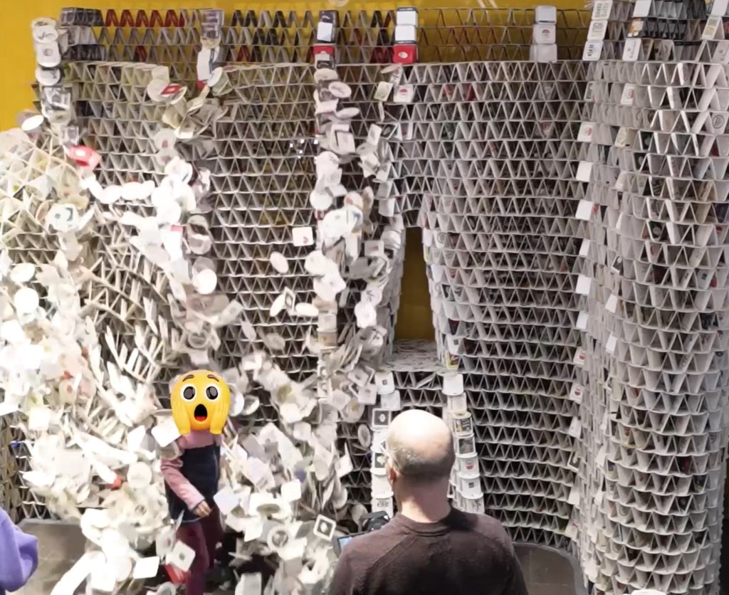 Girl Topples 63,000-Beer-Coaster Tower Built to Break Guinness World Record