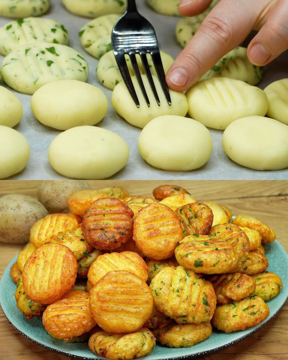 Сè што ви е потребно за златните пити од компир и неодоливиот сос од лук