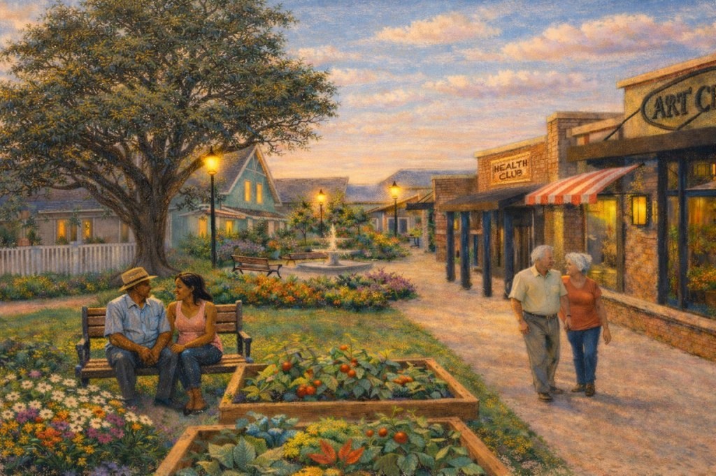 Приватни куќи, секоја со сопствени спални, кујни и дневни простории со домашна атмосфера