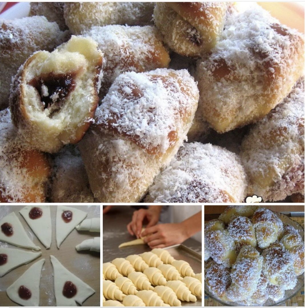 Потребни состојки за совршено меки кифлички со џем и кокос