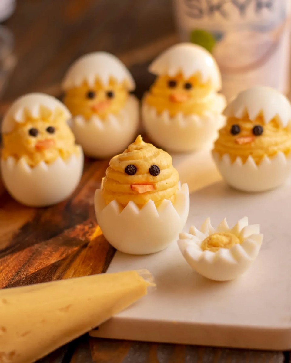 Како да ги полните јајцата и да ги декорирате како пиленца