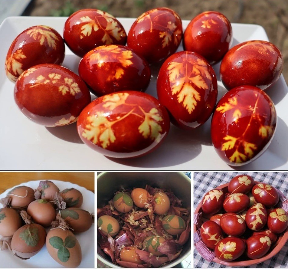 Заборавената уметност на бојадисување велигденски јајца со природни бои од лушпа од кромид