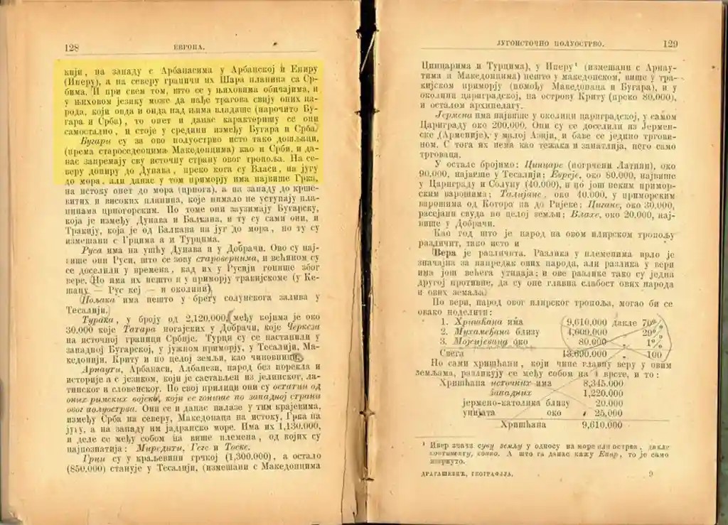 Македонците најстарите, Бугарите и Србите се дојденци: Извадок од страница 127 и 128